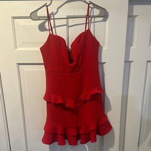 Elegant Red Mini Dress